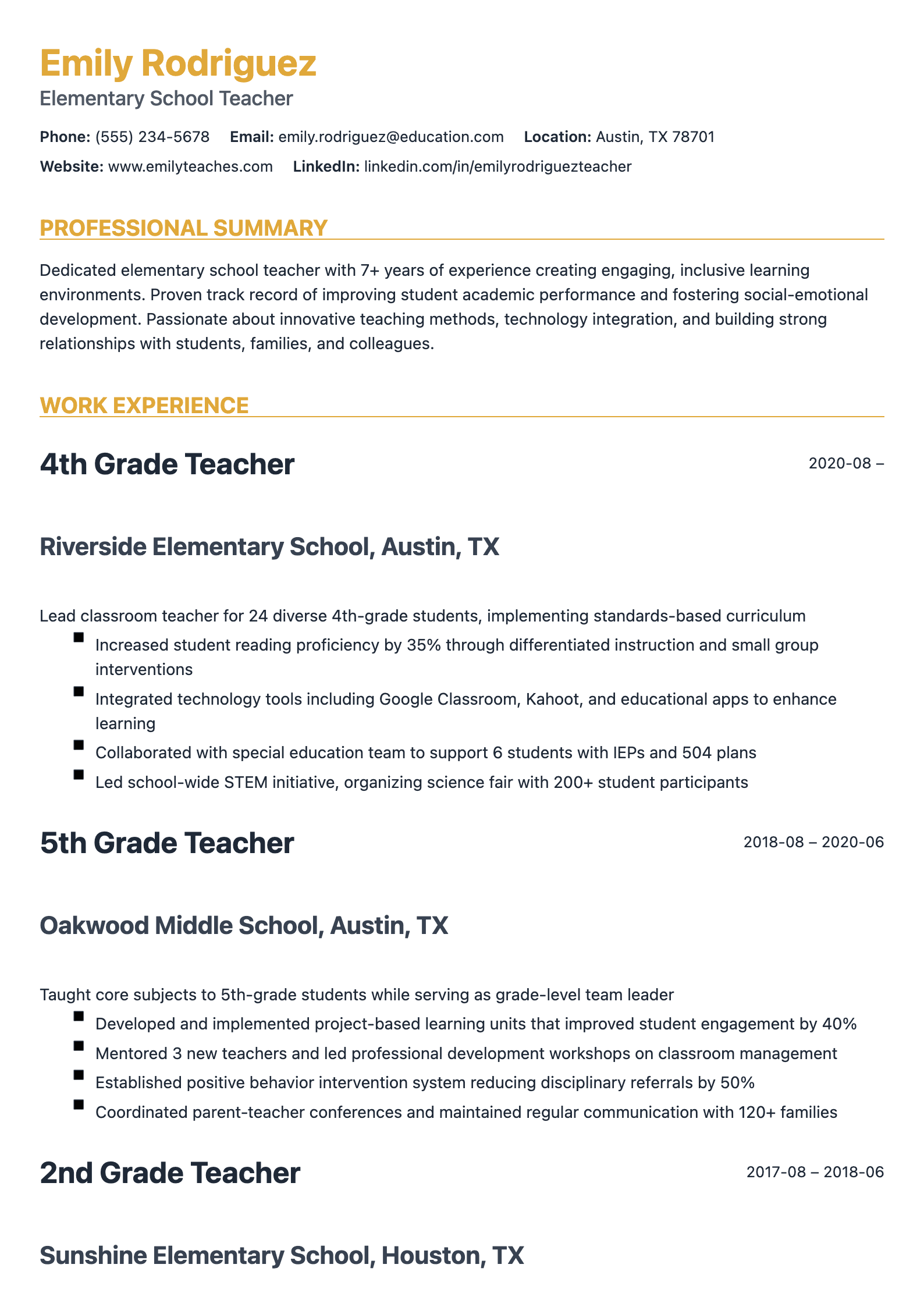 Academic resume template